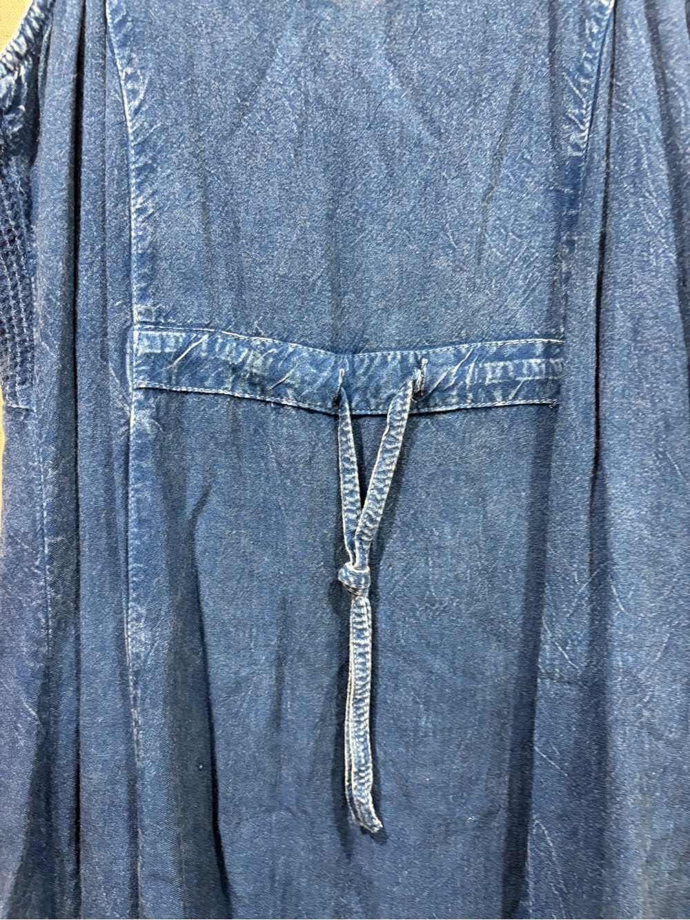 Vintage Raya Sun Blue Denim Button-Front Sunburst Dress - Picture 9 of 14